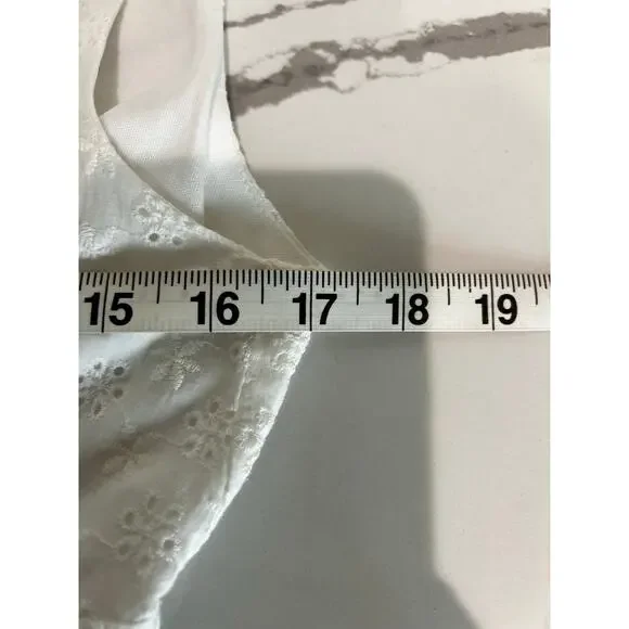 Altar'd State‎ Eyelet Embroidered Halter White Dress Sz Small Women 100% Cotton - Picture 8 of 11